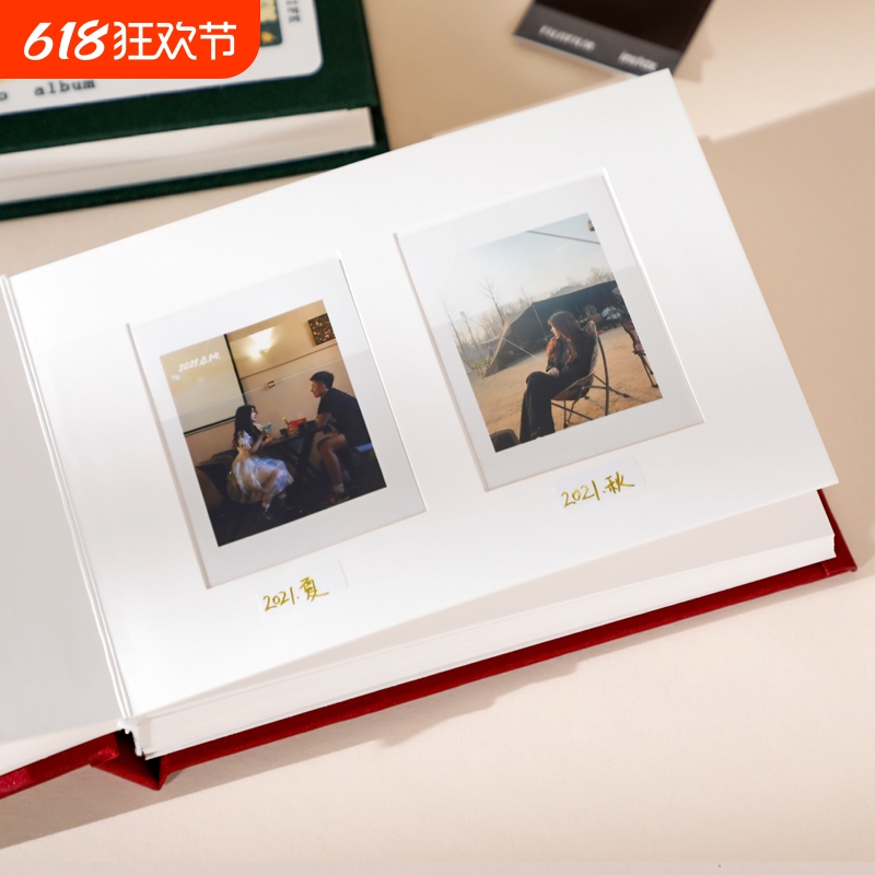 拍立得3寸照片相册收纳本相纸可写字三寸单页情侣影集diy文艺礼物