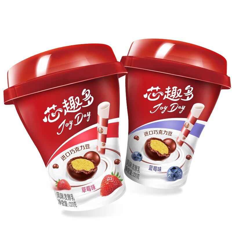 伊利joyday芯趣多草莓味蓝莓味巧克力豆酸奶220g味发酵乳,咖啡/麦片/冲饮,低温酸奶,淘宝优惠券,粉丝福利购,淘宝优惠卷