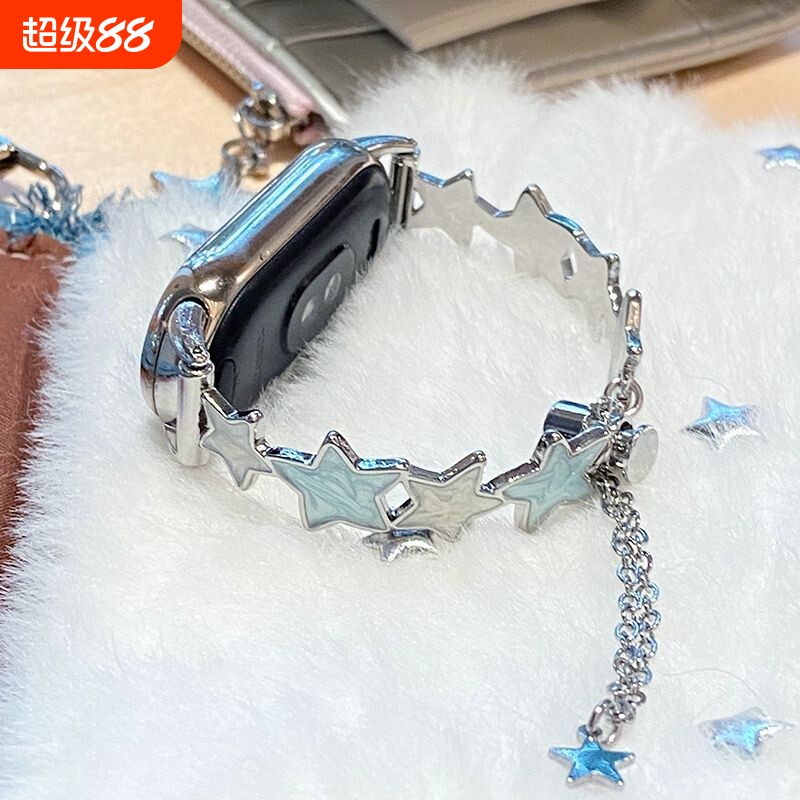 适用于小米10手环表带新款星星手镯9陶瓷版电子运动智能腕带8nf