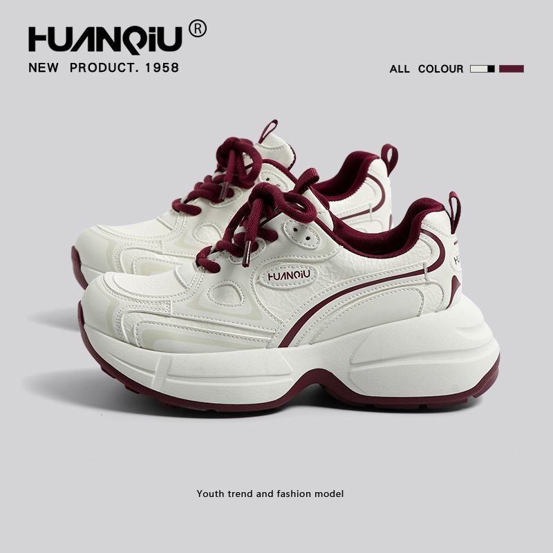 环球厚底增高老爹鞋女款2024新款冬季轻便百搭原创设计休闲运动鞋