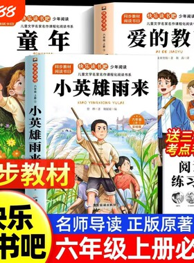 六年级上册快乐读书吧小英雄雨来全套3册童年必读的课外书高尔基六上阅读书目爱的教育亚米契斯管烨6上书籍秋季正版原著故事经典