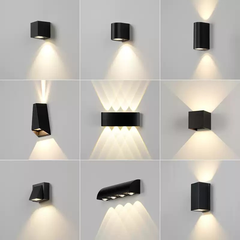 led户外壁灯防水射灯室外庭院楼梯过道墙壁灯卧室床头灯发光外墙