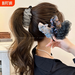 大号发夹后脑勺盘发饰 温柔波点抓夹女高级感2025新款 超好看 法式