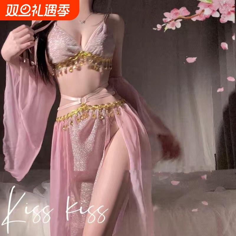 古风情趣内衣性感绑带复古肚兜蕾丝雪纺全套汉服超仙连衣裙套装女