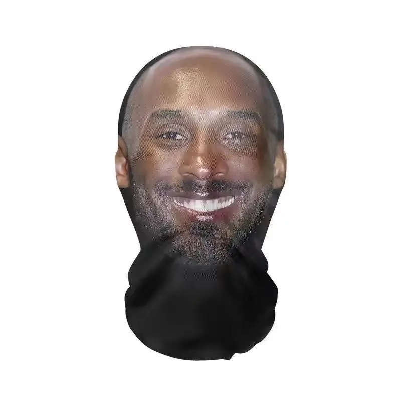 科比面具头套头套詹姆斯库里直播搞怪面具搞笑人脸装扮恶搞