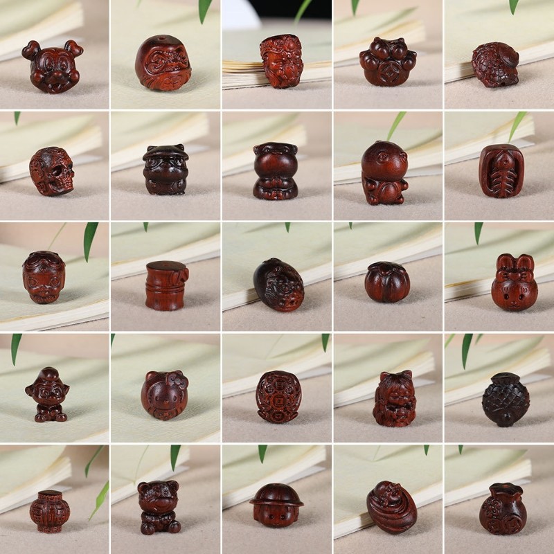 檀木雕刻卡通国风散珠佛珠手串diy隔珠文玩饰品手机链钥匙扣配饰,饰品/流行首饰/时尚饰品新,其他DIY饰品配件,淘宝优惠券,粉丝福利购,淘宝优惠卷