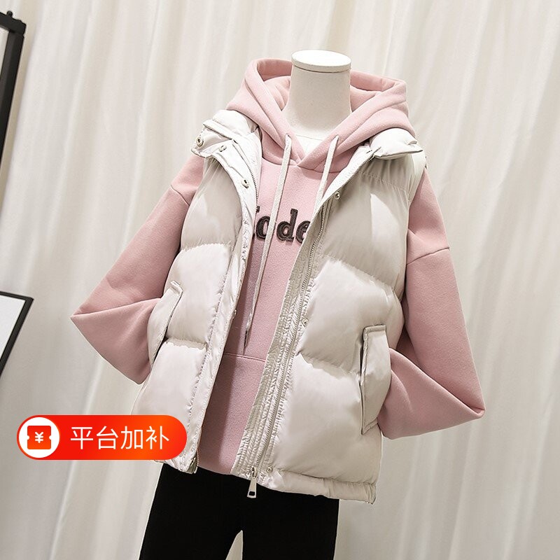 短款羽绒棉马甲女2026秋冬韩版宽松学生加厚休闲马夹面包服外套潮