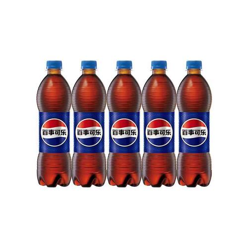 百事可乐汽水饮料500ML*5瓶装夏季可乐整箱无糖蔗糖气泡能量碳酸