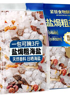 盐焗粗海盐大粒海鲜调味料大闸蟹鸡虾专用粗盐香料佐料包食用腌制