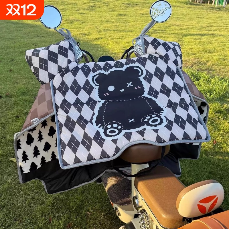 电动车挡风被冬季加绒加厚2025新款四季通用摩托防寒冬天防水防风