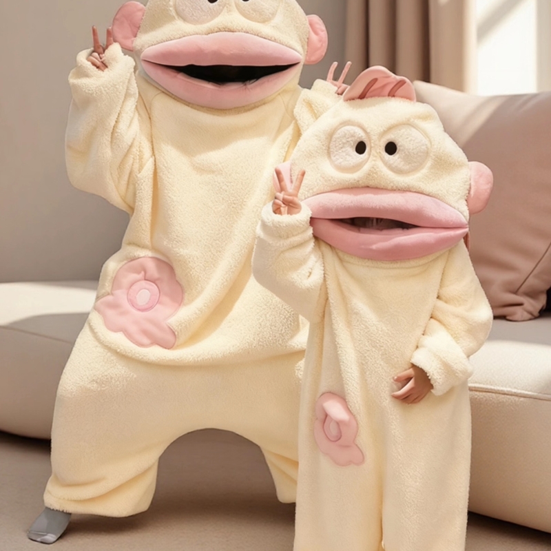 汉顿小丑鱼冬季情侣卡通连体衣