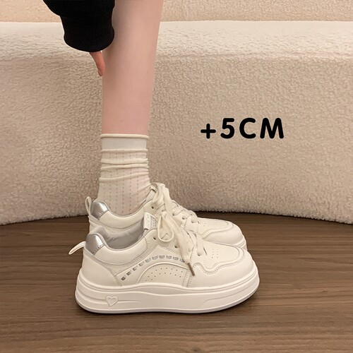 厚底增高小白鞋鞋子女款2026新款春季超火百搭学生运动休闲板女鞋