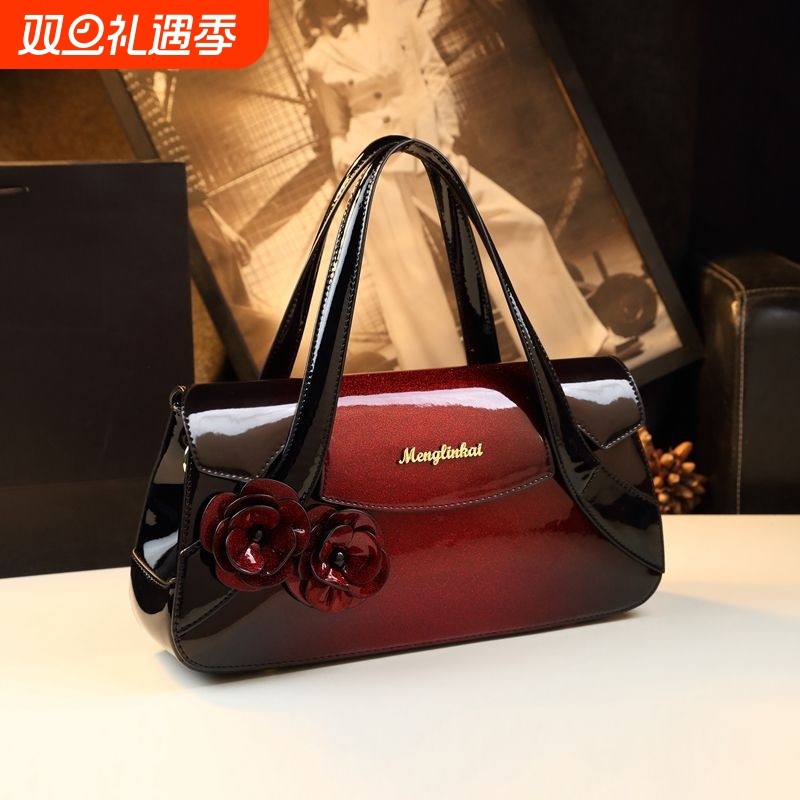 气质真皮妈妈包2025新款时尚大气中年女士包包手提包女轻奢手拎