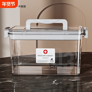 日本医药箱家庭装药物收纳盒儿童小药盒多层大容量家用药品收纳箱