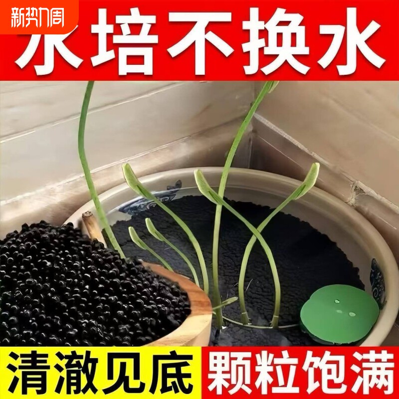 碗莲专用泥睡莲土水草泥高肥力不浑水荷塘泥水培铜钱草陶粒泥免洗
