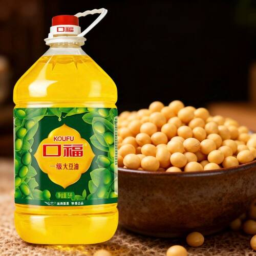 口福一级大豆油5L*4整箱食用油煎炸炒菜家用商用油炸转基因桶装