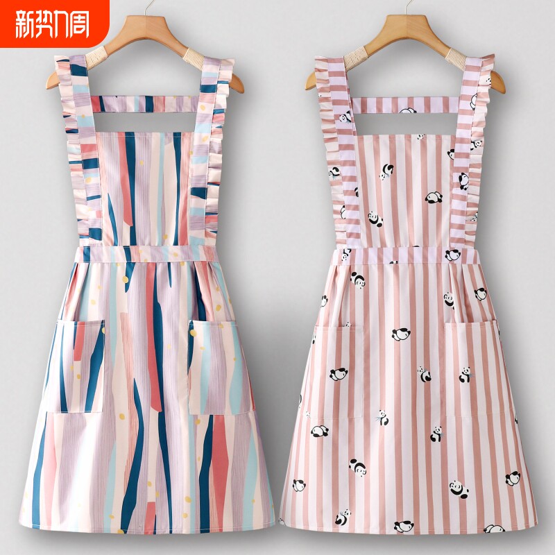 多巴胺新款围裙厨房家用工作服女式上班专用护衣2025公主防水防油