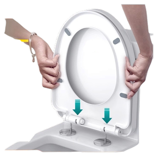 马桶盖子家用必起坐便盖配件必起厕所板坐垫圈老式子母缓降通用