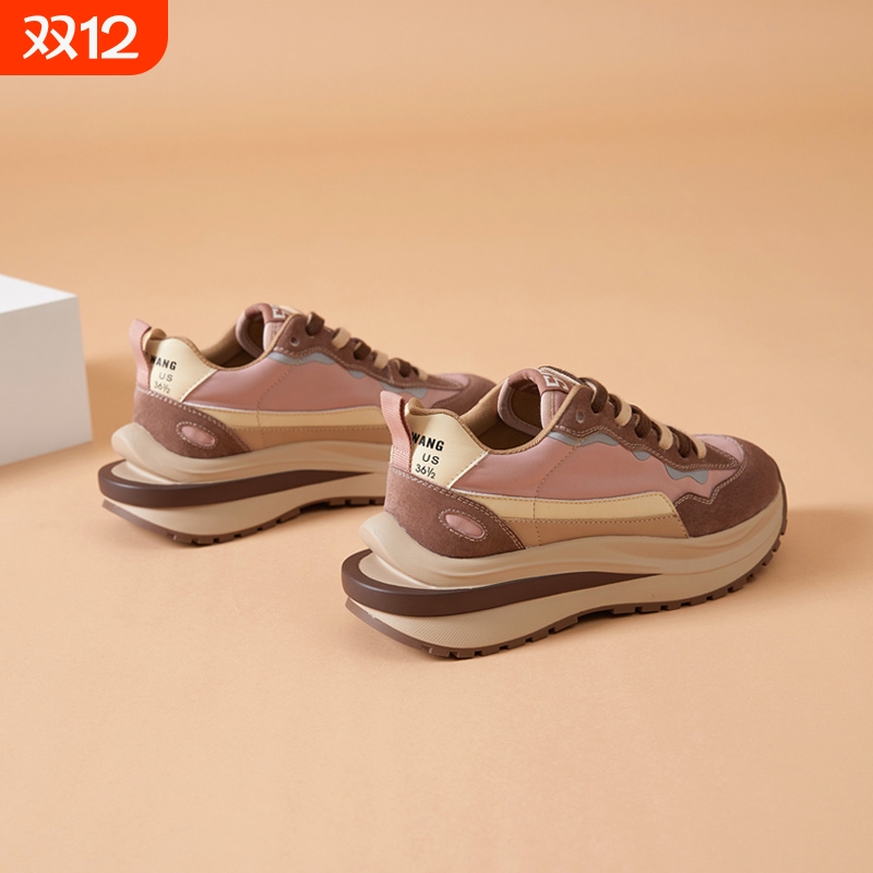 厚底德训鞋女2025新款秋季时尚百搭增高6cm休闲运动鞋百搭防滑