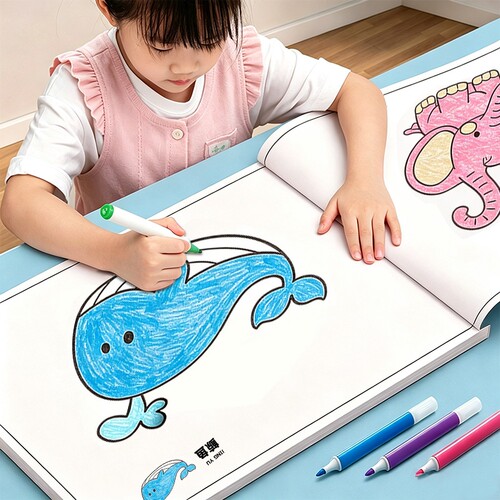 儿童画画本2岁3宝宝涂鸦本子
