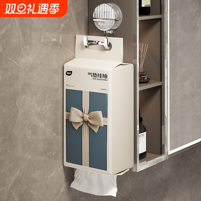 吸盘纸巾挂钩卫生间壁挂洗脸巾卫生纸厕纸置物架厕所卷纸挂架