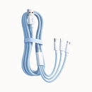 120W快充数据线适用苹果华为一拖三手机充电线2米蓝色单条装