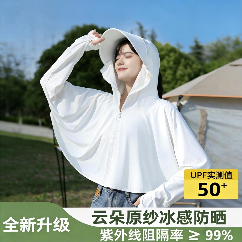 冰丝防晒衣女2026新款夏季防紫外线长袖超薄款罩衫外套防晒服全脸