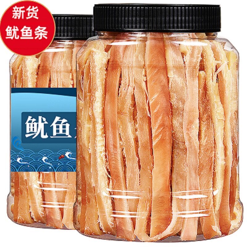 手撕鱿鱼条罐装原味鱿鱼条海味干货居家解馋休闲即食海鲜小零食