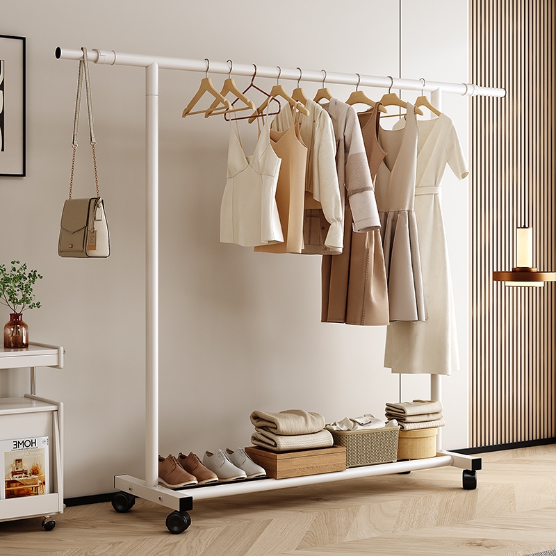 晾衣架落地家用简易凉衣服杆晾晒