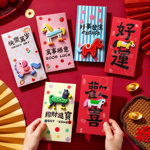 2026马年新款红包卡通立体生肖新年儿童压岁新春节过年通用利是封