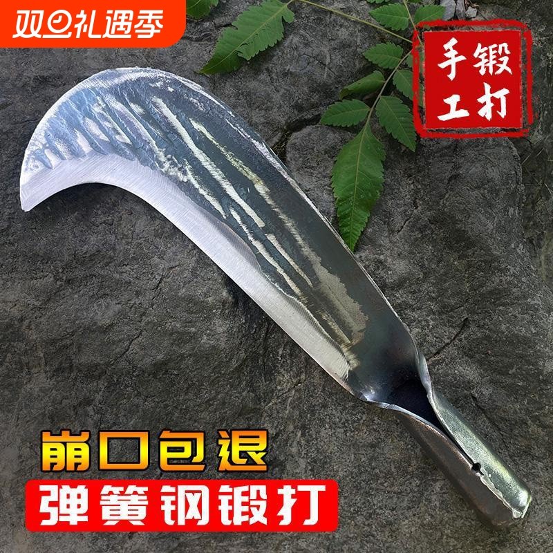 手工劈柴刀农用砍柴长柄锰钢砍柴刀砍树除草镰刀户外钓鱼开路锻打