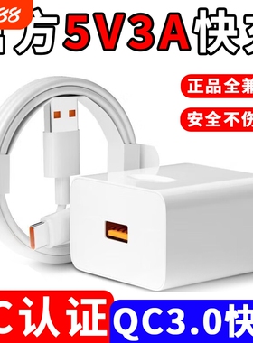 全兼容5V3A充电器散热器适配器35W按摩器电热垫15W保温碗保温壶插头充电宝通用typec数据线6A正品电源