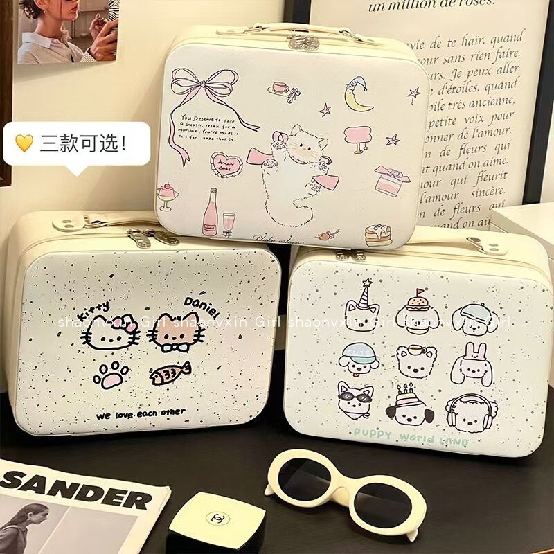 化妆包带镜子可爱化妆箱专业跟妆师行李箱旅行箱登机箱