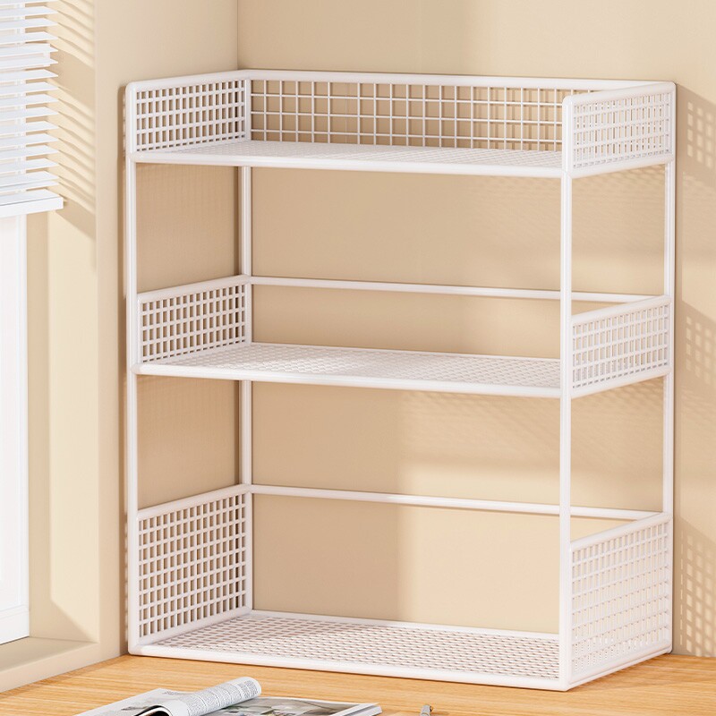 桌面书架书本收纳置物架大容量多层储物柜学习桌上分层分类放置架