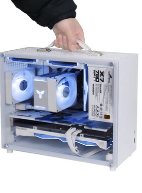 京特尔A600ITX/matx机箱ATX电源便携手提迷你台式电脑主机玻璃