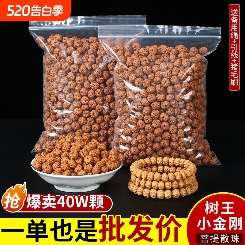 印尼树王爆肉小金刚散珠手工DIY串珠原籽核桃文玩盘玩佛珠手串