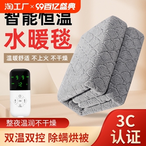 俞兆林国标水暖电热毯单人双人双控调温定时安全防水不漏电水暖毯