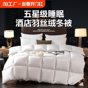 五星级酒店羽丝绒被加厚保暖被单双人家用被芯春秋被冬被四季通用