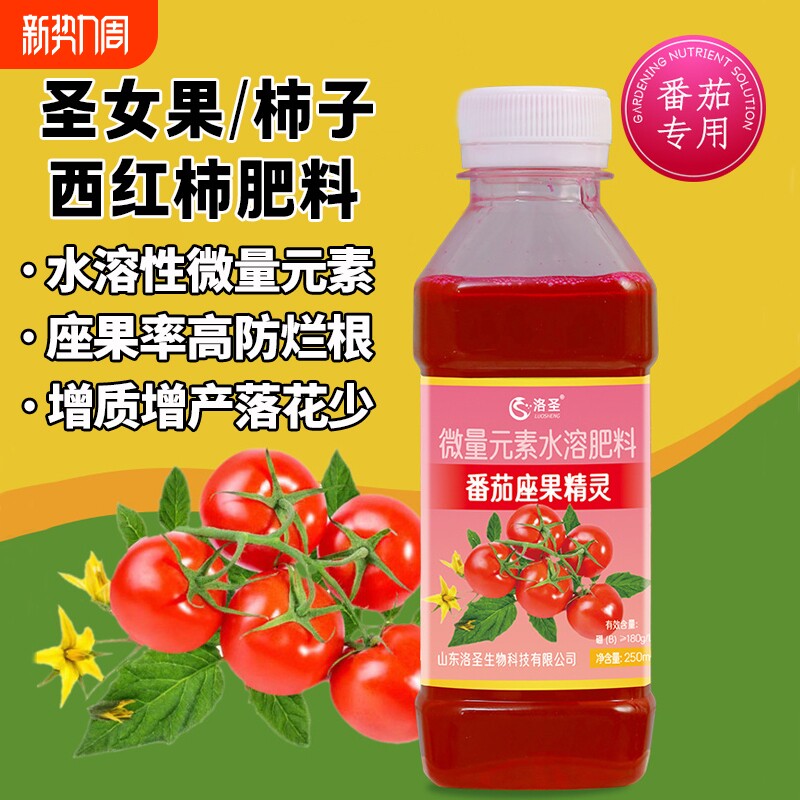 番茄西红柿圣女果点花喷花授粉座果精灵喷施微量提高座果水溶肥料