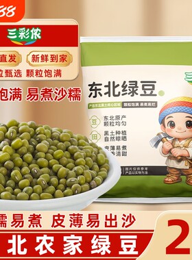 三彩侬东北农家小绿豆新货农家自产绿豆发豆芽绿豆汤五谷杂粮新鲜