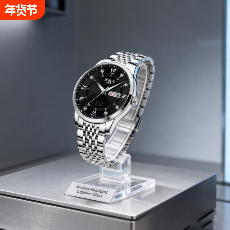 瑞士同款青少年初高中学生手表男款简约潮流全自动机械防水石英表