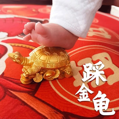 抓周踩金龟道具周岁礼用品套装兔宝宝男女一周岁摆件生日仪式布置