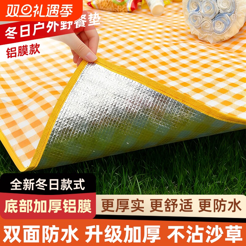 野餐垫户外防潮垫防水加厚便携徒步沙滩垫便携露营野炊草坪地垫子