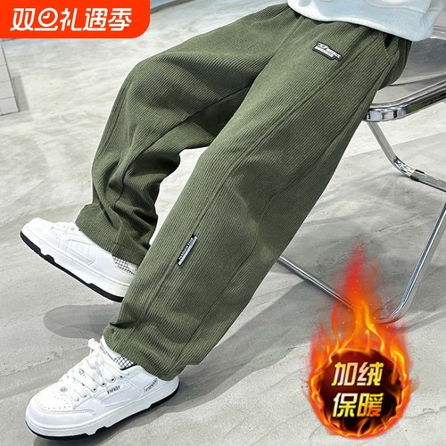 新款长裤中大童秋冬休闲裤直筒裤