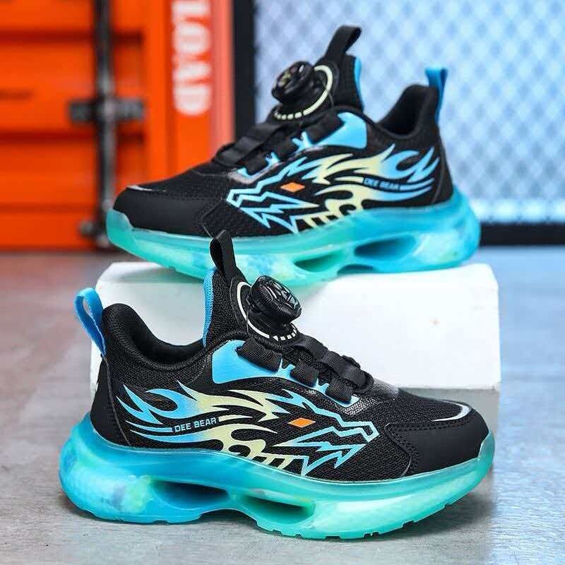 2026春夏儿童运动鞋男童鞋男孩跑鞋透气网面中大童皮面休闲跑步鞋