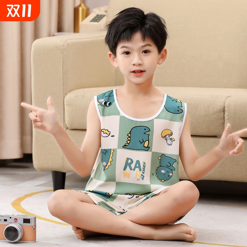 夏季儿童家居服男童薄款