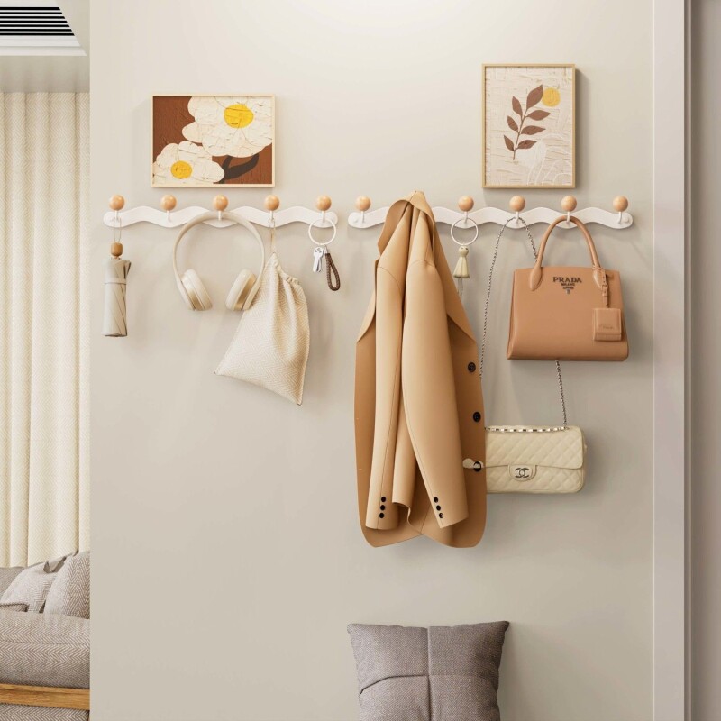 墙上挂衣架卧室免打孔玄关进门口挂钩入户衣架壁挂墙壁门后挂衣钩