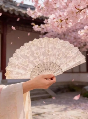 扇子折扇夏天儿童折叠舞蹈扇古风汉服旗袍拍照随身携带竹扇多规格