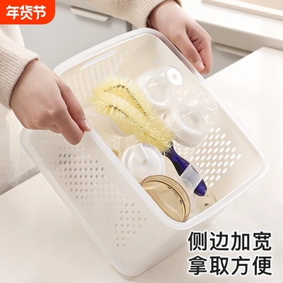 食品级洗奶瓶专用盆婴儿宝宝高温烫洗消毒沥水篮吸奶器清洗收纳盒