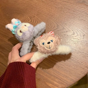 兔子发夹星黛露卡通抓夹毛绒发卡女盘发夹子秋冬发抓可爱发饰达菲